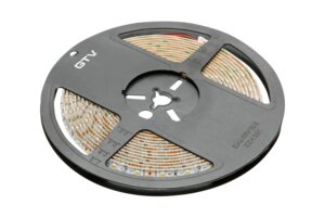 GTV Лента светодиодная FLASH 3528, 300 LED, 12V, IP65, 24W, 8мм, 5м, теплый белый